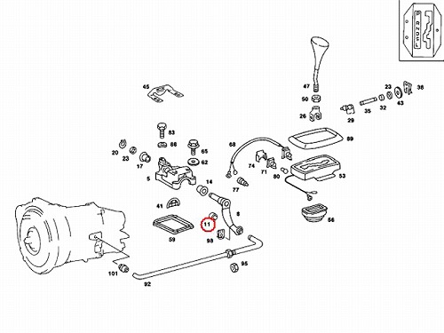 シフトリンケージブッシュ 白 メルセデスベンツ [1159920310]