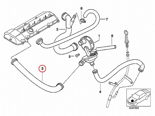 オイルセパレーターホース BMW [11611432559]