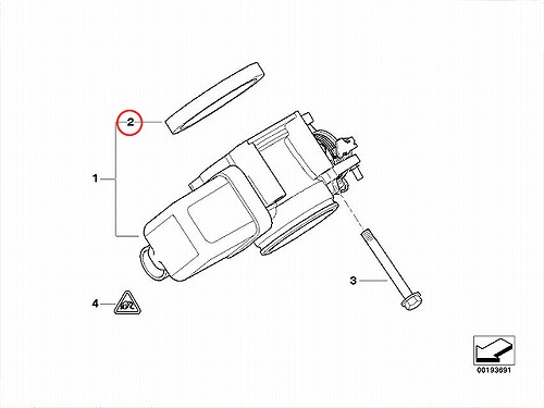 スロットルボディガスケット (スロットル バタフライ サポート ガスケット) BMW [11611716174]