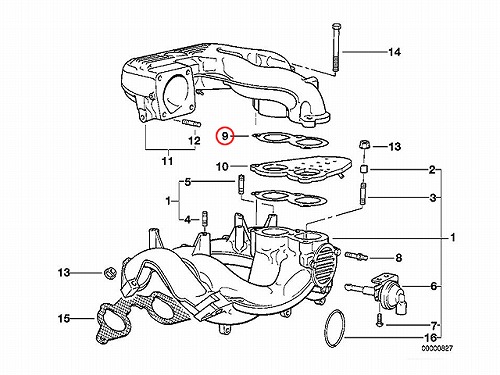 インテークマニホールドガスケット(インマニガスケット) BMW [11611739545]