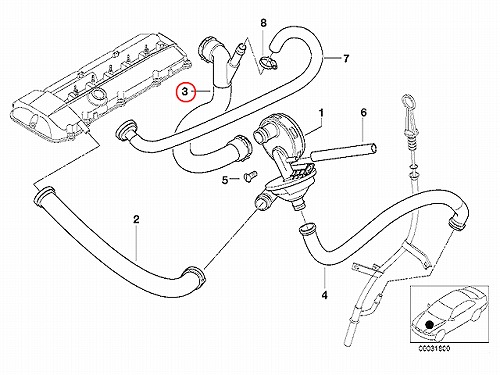 オイルセパレーターホース BMW [11617504535]