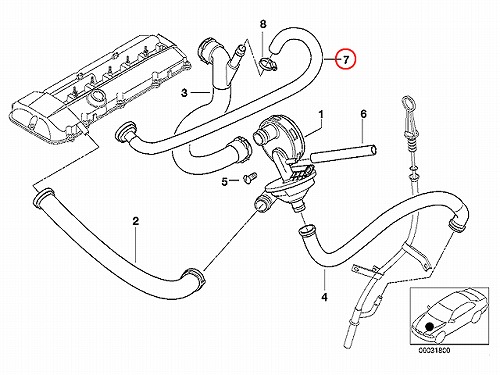 オイルセパレーターホース BMW [11617504536]