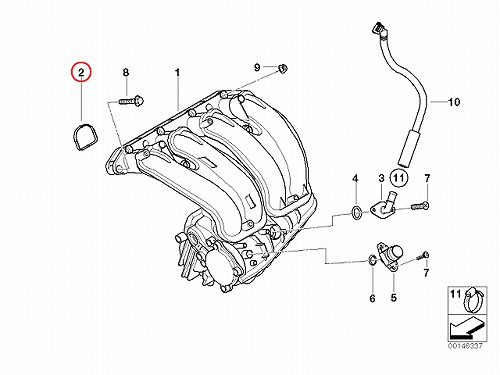 インテークマニホールドガスケット(インマニガスケット) BMW [11617530703]