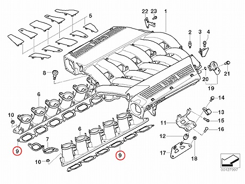 インテークマニホールドガスケット(インマニガスケット) BMW [11617568910]