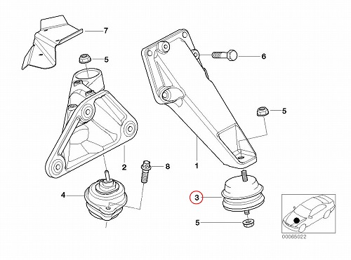 エンジンマウントブッシュ BMW [11812283798]