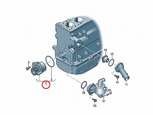 ウォーターポンプ AUDI(アウディ) [06F121011]