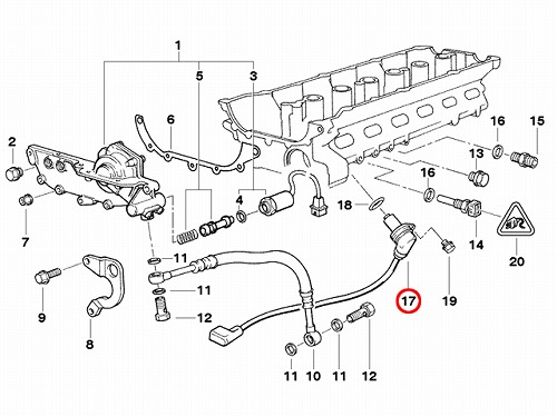 カム角センサー(カムポジションセンサー) BMW [12141703221]