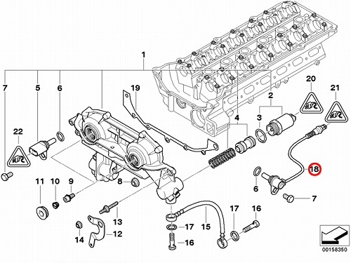 カム角センサー(カムポジションセンサー) BMW [12147539165]