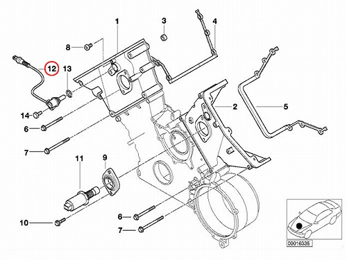 カム角センサー(カムポジションセンサー) BMW [12147539166]