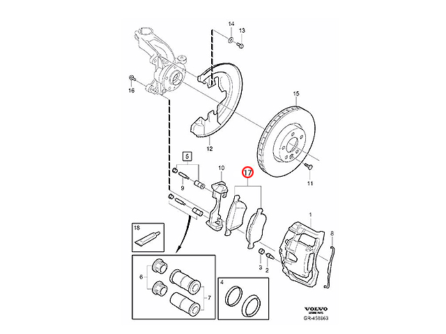 ブレーキパッド(ディスクパッド) フロント MINTEX製 VOLVO(ボルボ) [MDB2860]