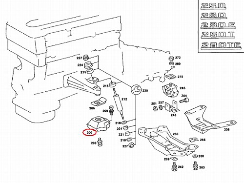 エンジンマウントブッシュ フロント メルセデスベンツ [1232412713]