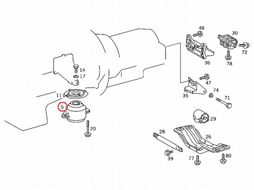 エンジンマウントブッシュ フロント メルセデスベンツ [1242402617]
