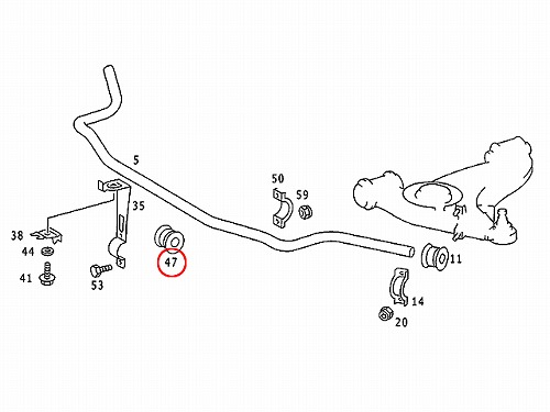 スタビライザーブッシュ フロント インナー側 メルセデスベンツ [1243234785]