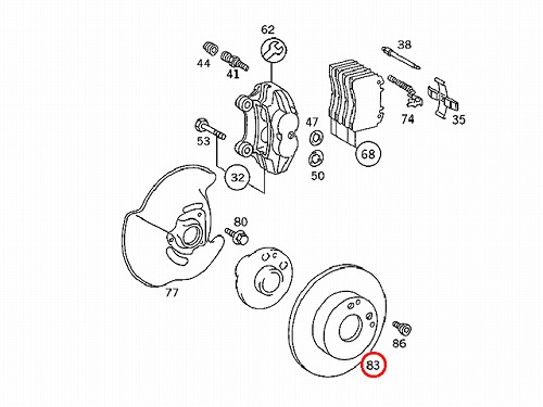 ブレーキローター(ディスクローター) フロント メルセデスベンツ [1244212412]