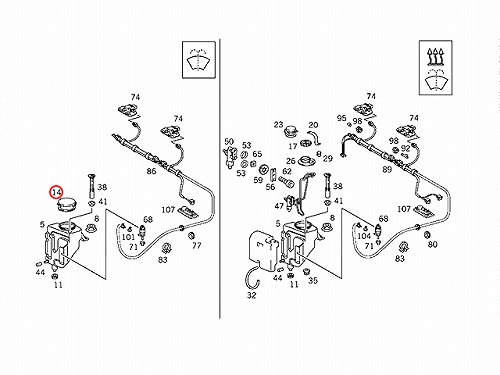 純正 ウォッシャータンクキャップ メルセデスベンツ [1248690272]