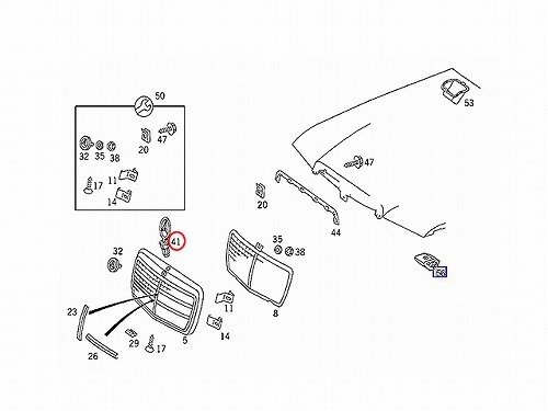 純正 スターマーク(ボンネットマスコット) メルセデスベンツ [1248800086a]