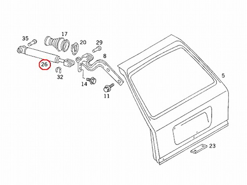 リアゲートダンパー(テールゲートショック) 左右共通 メルセデスベンツ [1249800164]