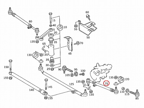 タイロッド 運転席側 メルセデスベンツ [1293300203]