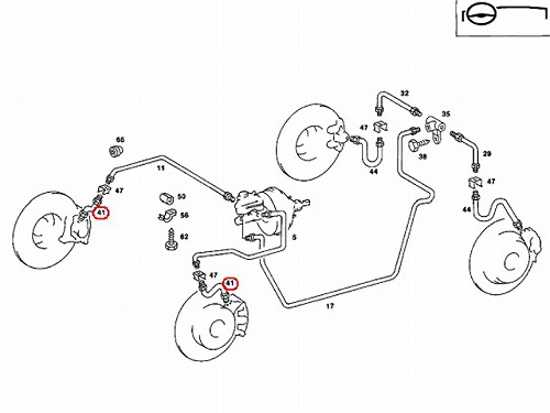 ブレーキホース フロント メルセデスベンツ [1294280035]