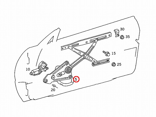 パワーウインドウレギュレーター フロント 右側 メルセデスベンツ [1297200846]
