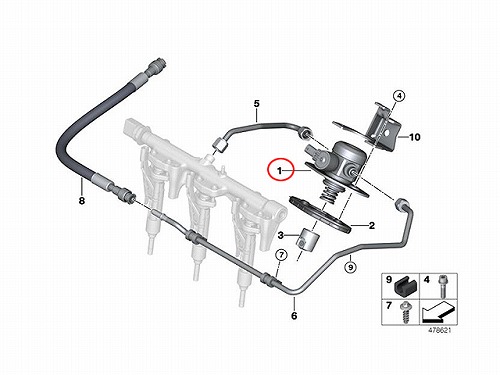 高圧ポンプ ハイプレッシャーポンプ BMW [13517636881]