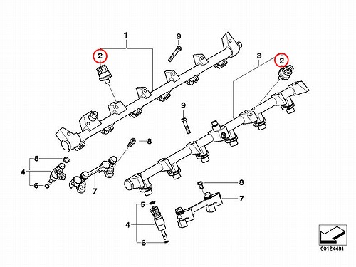 フューエルプレッシャーセンサー BMW [13537500221]