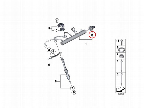 プレッシャーセンサー BMW [13537620946]