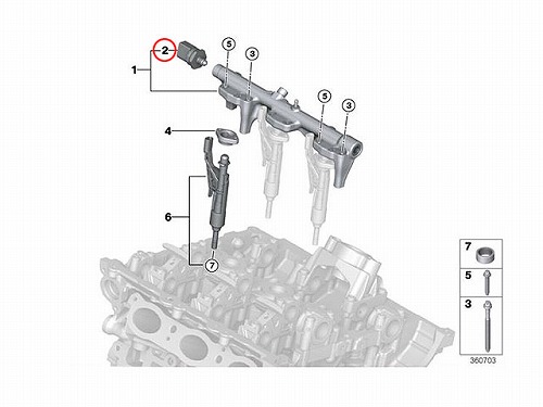 フューエルプレッシャーセンサー BMW [13538643665]