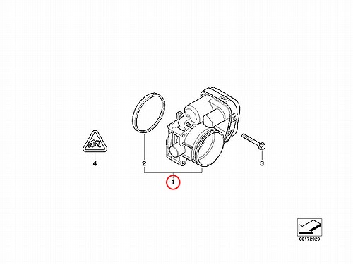 スロットルボディ(スロットル バタフライ サポート) BMW [13541439580]