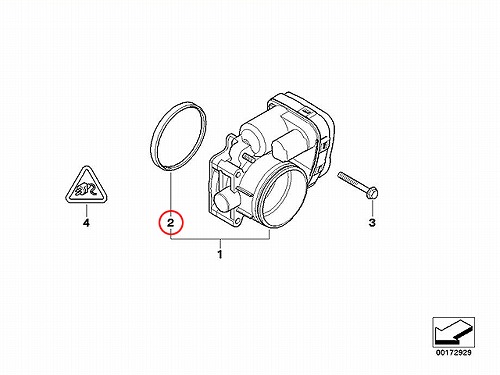 スロットルボディガスケット (スロットル バタフライ サポート ガスケット) BMW [13547504728]