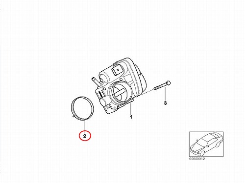 スロットルボディガスケット (スロットル バタフライ サポート ガスケット) MINI(ミニ) [13547509044]