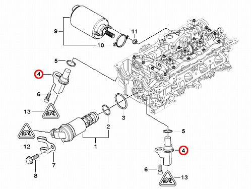カム角センサー(カムポジションセンサー) BMW [13627525014]