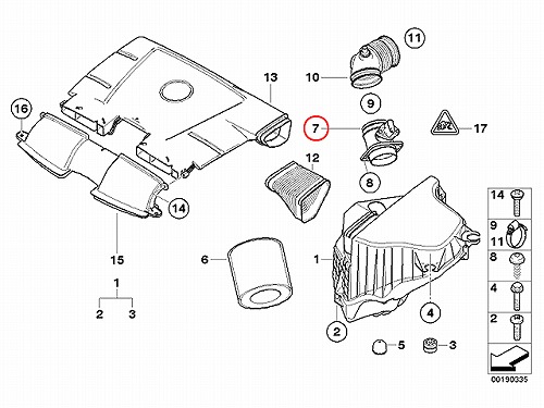 エアマスセンサー(エアフロセンサー) BMW [13627533853]