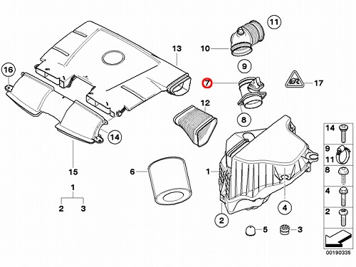 エアマスセンサー(エアフロセンサー) BMW [13627566986]
