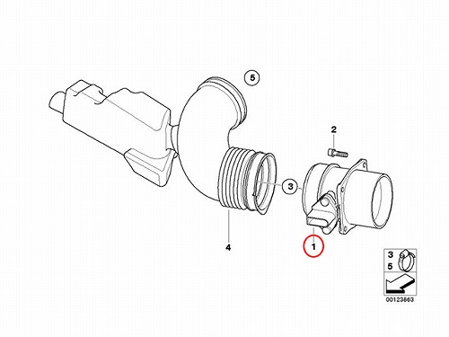 エアマスセンサー(エアフロセンサー) BMW [13627566987]