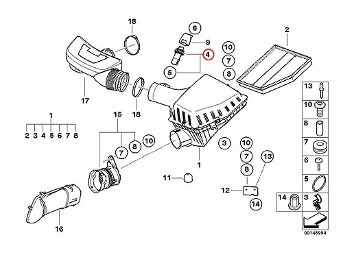 エアマスセンサー(エアフロセンサー) BMW [13627566990]