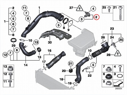 エアマスセンサー(エアフロセンサー) BMW [13627593624]
