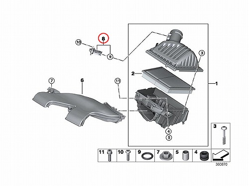 エアマスセンサー(エアフロセンサー) BMW [13628570107]