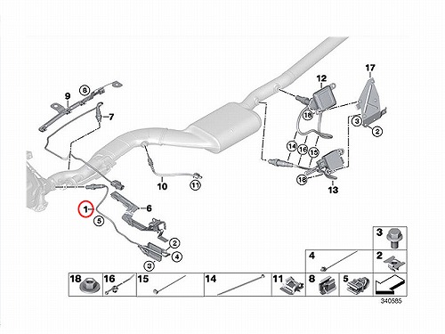 純正 NOXセンサー(窒素酸化物センサー) BMW [13628589846]