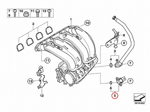 インテーク プレッシャーセンサー BMW [13628617097]