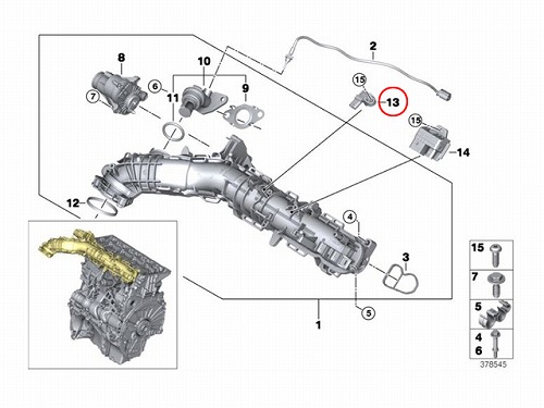 プレッシャーセンサー BMW [13628637896]