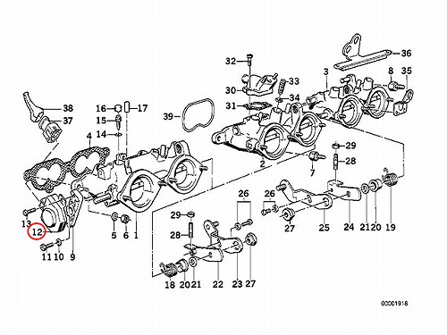 スロットルポジションセンサー(スロットルバタフライスイッチ) BMW [13637840383]