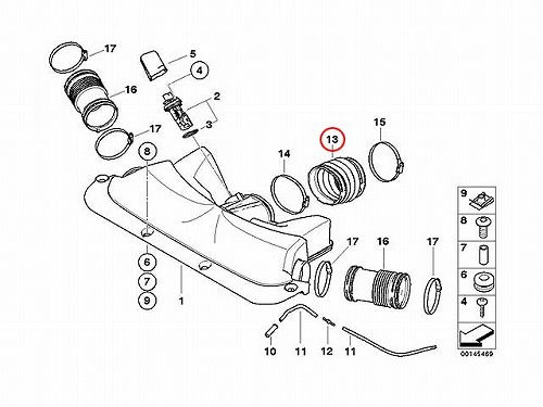ダストブーツ(インテークブーツ) BMW [13717541069]