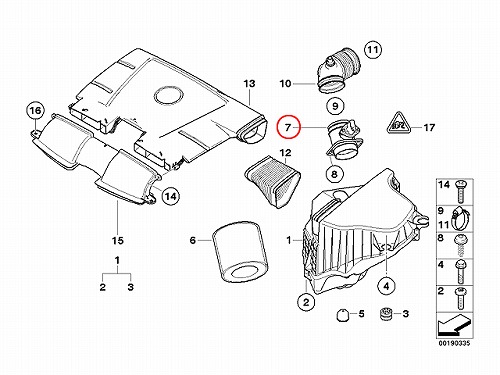 エアマスセンサー(エアフロセンサー) BMW [13717565691]