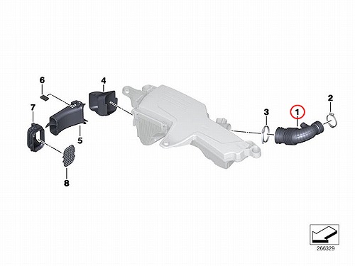エアクリーナーパイプ BMW [13717597586]