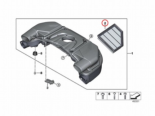 エアフィルター(エアクリーナー) BMW [13718613250]