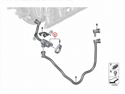 純正 タンクベントバルブ BMW [13907537113]