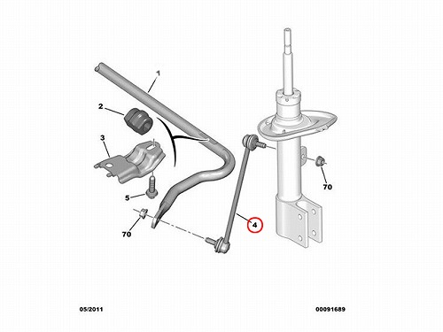 スタビリンクロッド フロント 左右共通 CITROEN(シトロエン) [1614281180]