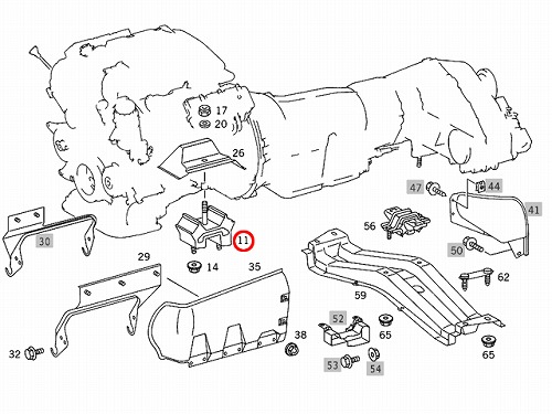 エンジンマウントブッシュ フロント メルセデスベンツ [1632400317]