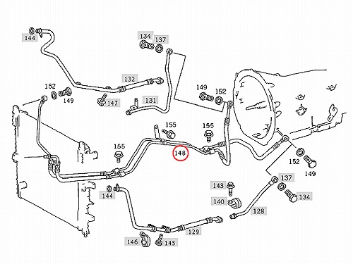 純正 ATオイルクーラーホース メルセデスベンツ [1635010424]